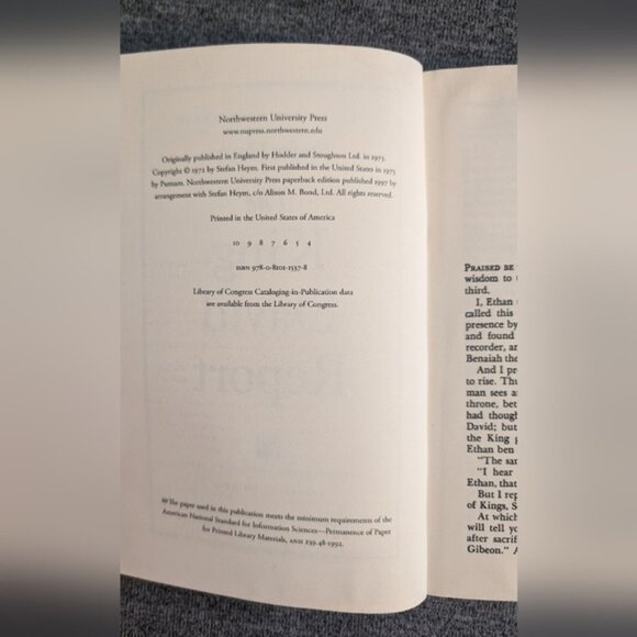 3/$15 | Stefan Heym, "The King David Report", 1997 Northwestern University Press - Picture 6 of 7